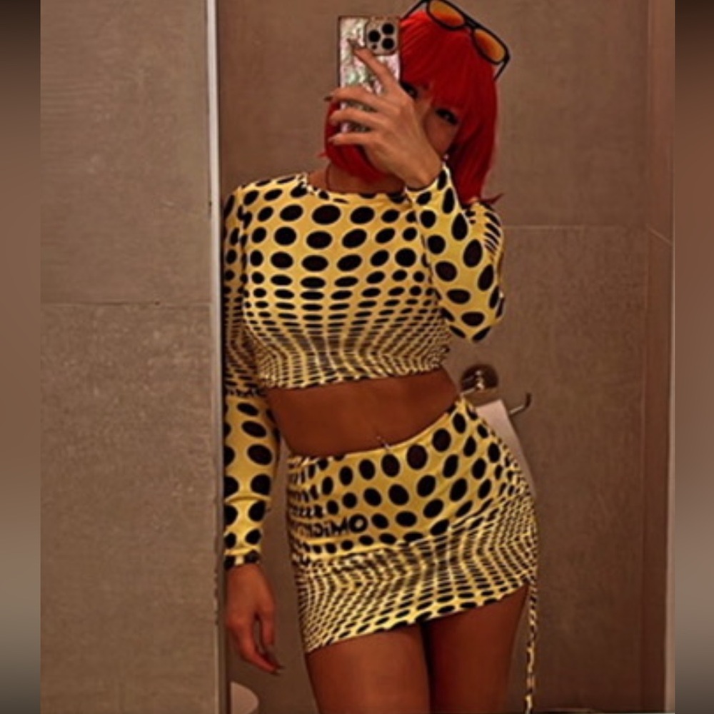 Solado Polka Dot Ruched Drawstring Set - image 7